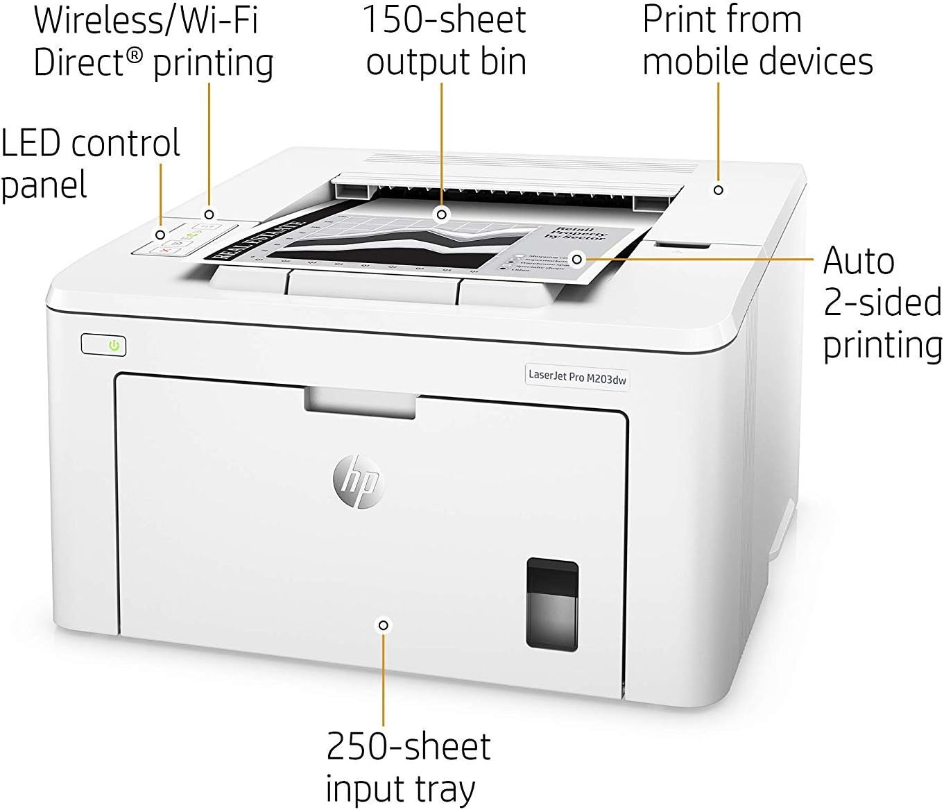 Беспроводной монохромный принтер HP LaserJet Pro M203dw G3Q47A купить по  низким ценам в интернет-магазине Uzum (681574)