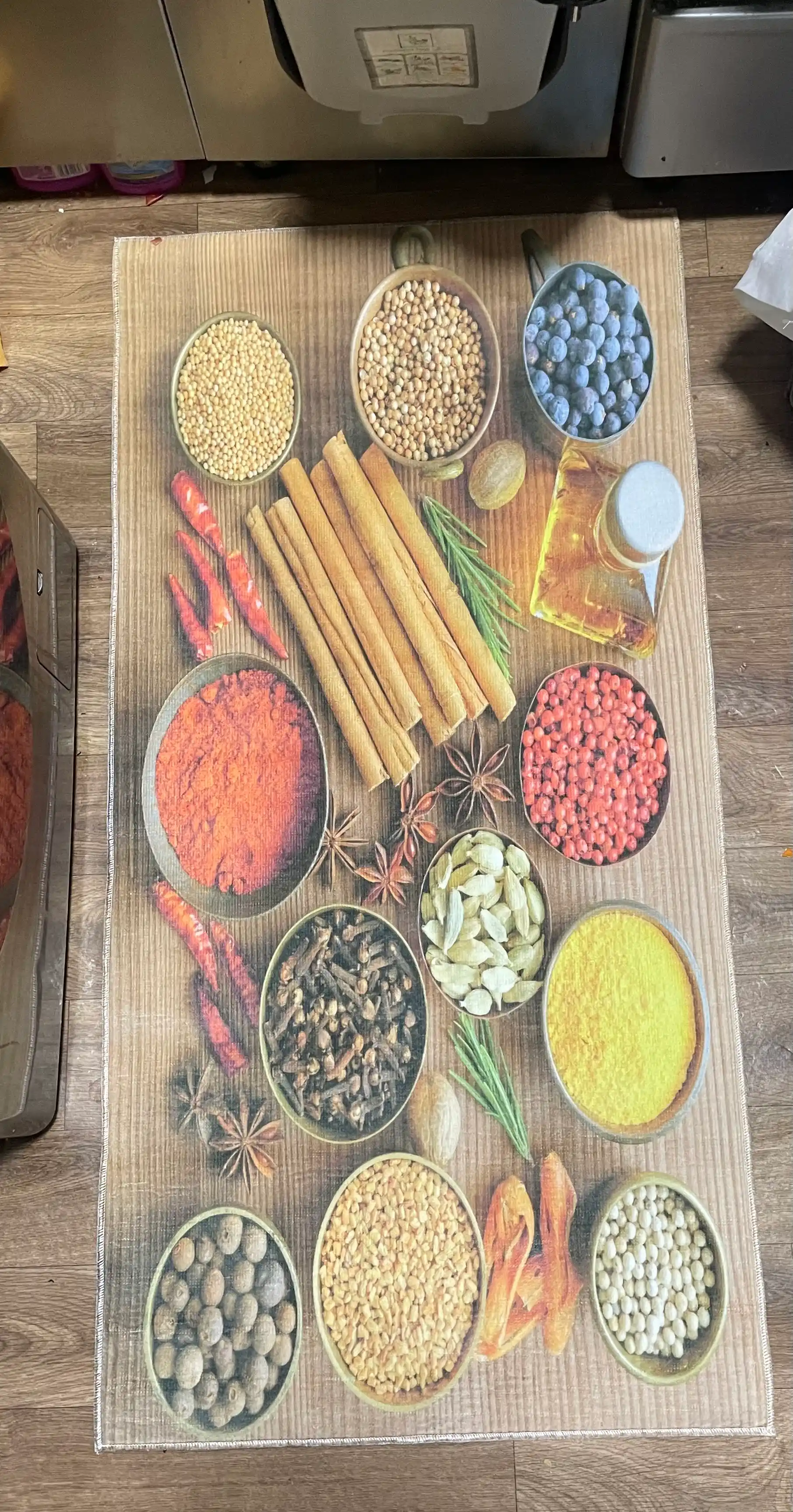 Коврик для кухни Dudu Textile, с принтом специи, 60 * 100 см