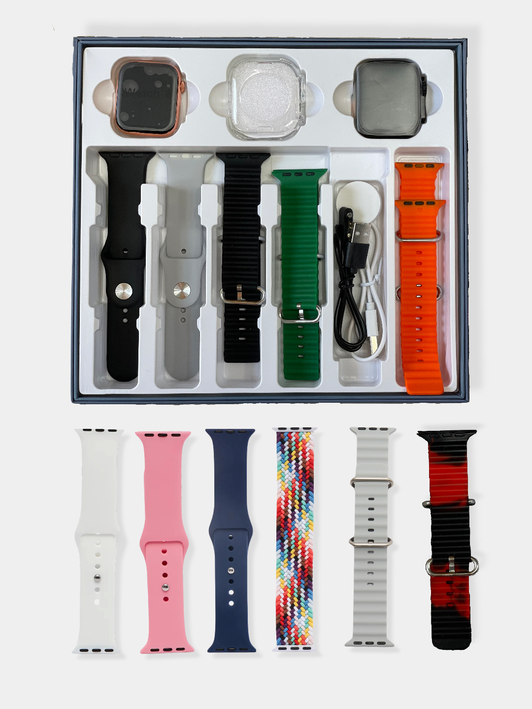 1+1 2 smart watch 8 и 8 ultra с 11 ремешков и чехол купить по низким ...
