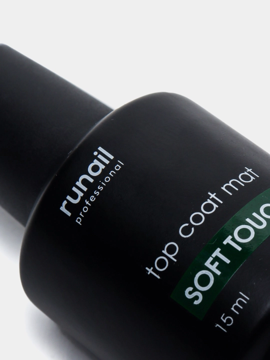 Mat top top Coat Soft Touch RUNAIL, yopishqoq qatlamsiz, 15 ml