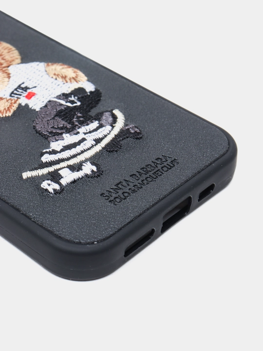 Чехол для iPhone X/11 Pro/Pro Max/12 Pro/Pro Max/13 Pro/Pro Max/14Pro/Pro Max вышитая эко-кожа