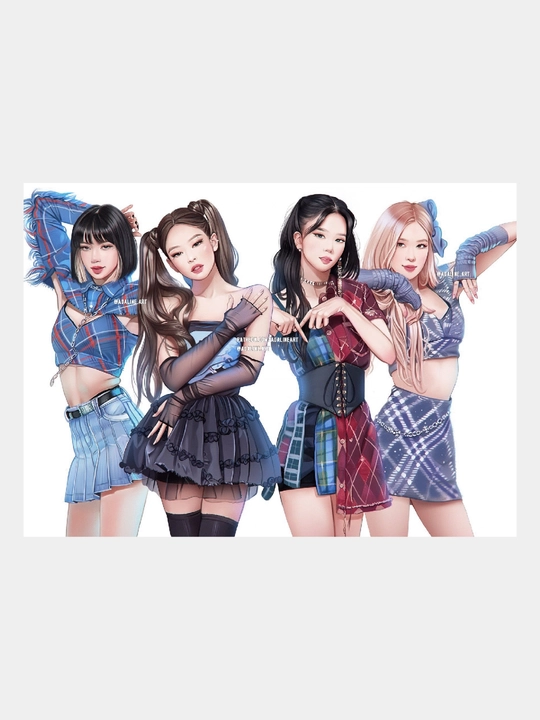 Постер с к поп группой Black pink, музыкальная группа Black pink, А3