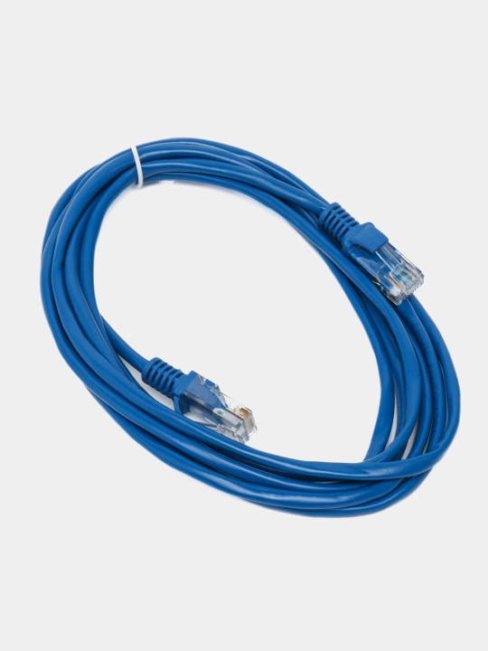 Internet uchun LAN 5E kabel, RJ45, uzunligi: 1, 1.5, 3, 5, 10, 15, 20, 30, 50 m