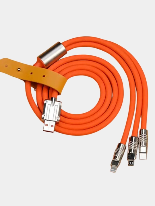 USB-кабель 3 в 1 для быстрой зарядки, 120 Вт, 6 А
