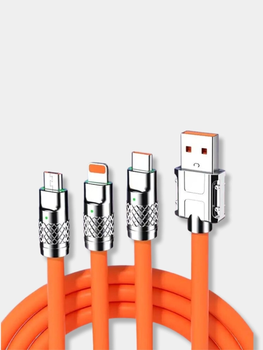 USB-кабель 3 в 1 для быстрой зарядки, 120 Вт, 6 А