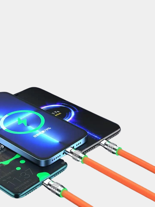USB-кабель 3 в 1 для быстрой зарядки, 120 Вт, 6 А