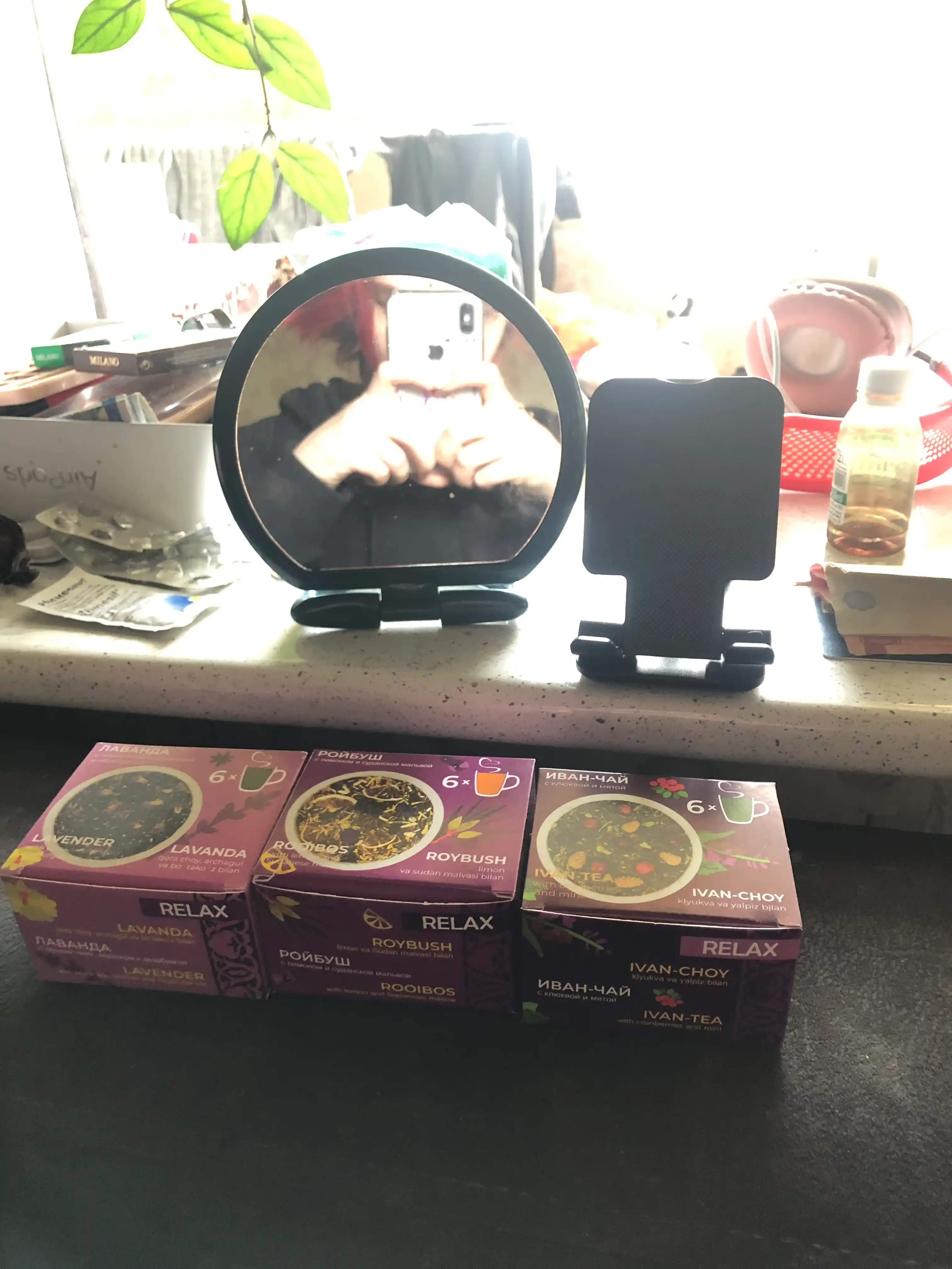 Choy aralashmalari to'plami Relax Fruteabar, 6 ta paketdan 3 quti