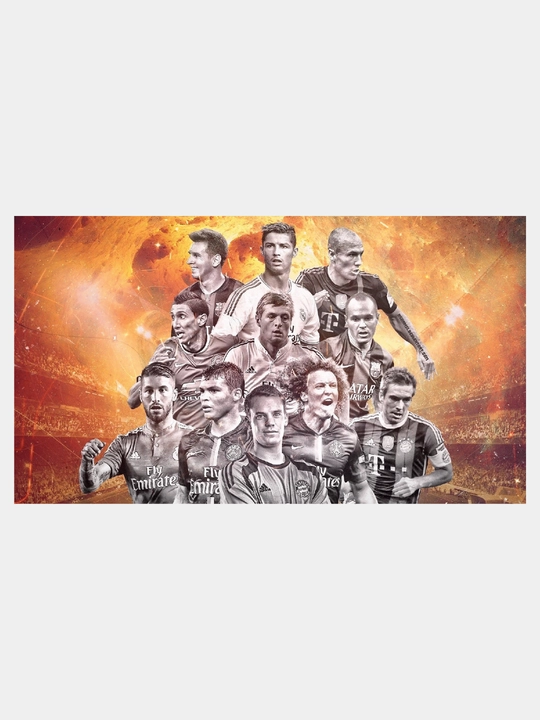 Devor afishasi, futbol ichki katta plakatlar A3, Ronaldo, Messi