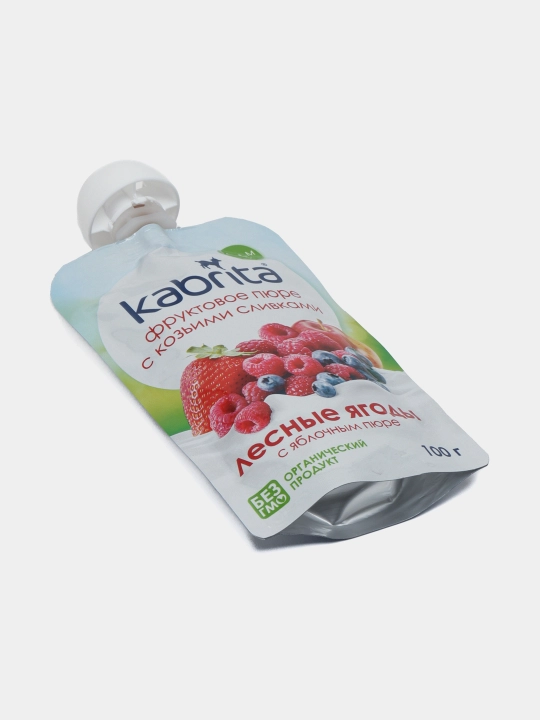 Фруктовое пюре Лесные ягоды с яблочным пюре KABRITA, 100 гр