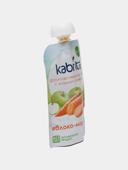 Фруктовое-овощное пюре Яблоко-морковь Kabrita, 100 г