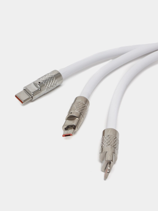 USB-кабель 3 в 1 для быстрой зарядки, 120 Вт, 6 А