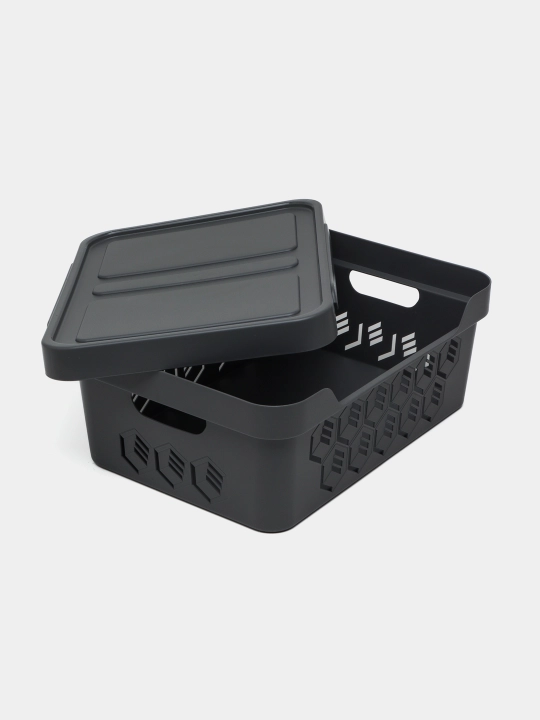 Deluxe universal konteyneri, quti qopqoqli