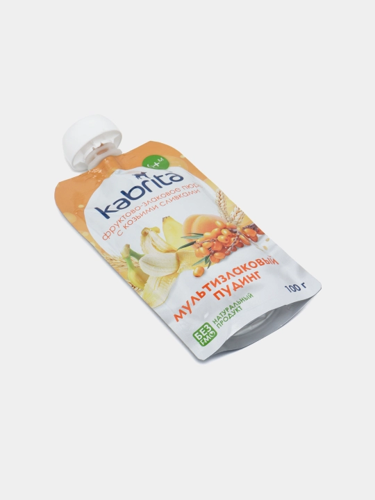 Mevali donli pyure, ko'p donli puding Kabrita, 100 gr