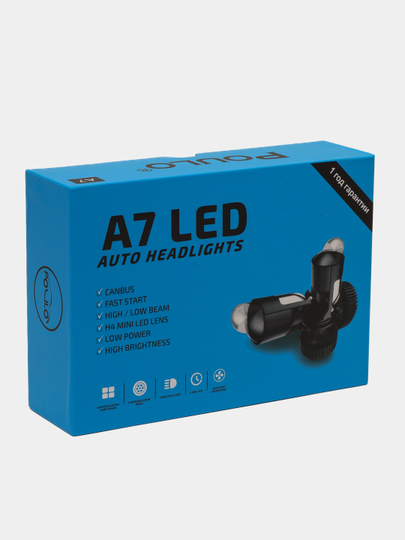 LED лампы H4, мини линзы BI LED, A7, для GM и для других машин