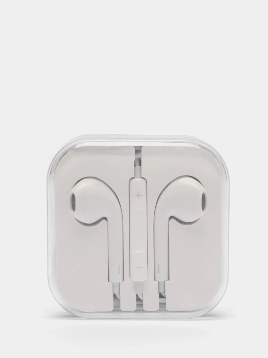 Simli quloqchinlar iPhone va Android uchun, mini jack, oq, 3.5 mm