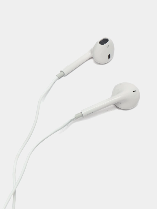 Simli quloqchinlar iPhone va Android uchun, mini jack, oq, 3.5 mm