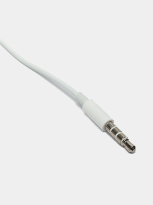 Simli quloqchinlar iPhone va Android uchun, mini jack, oq, 3.5 mm