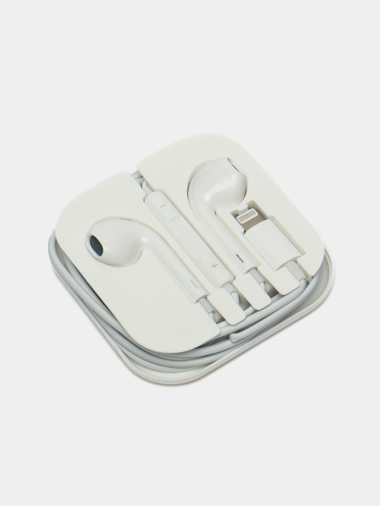 Simli quloqchinlar iPhone va Android uchun, mini jack, oq, 3.5 mm