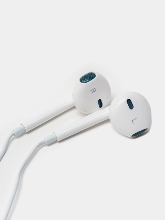 Simli quloqchinlar iPhone va Android uchun, mini jack, oq, 3.5 mm