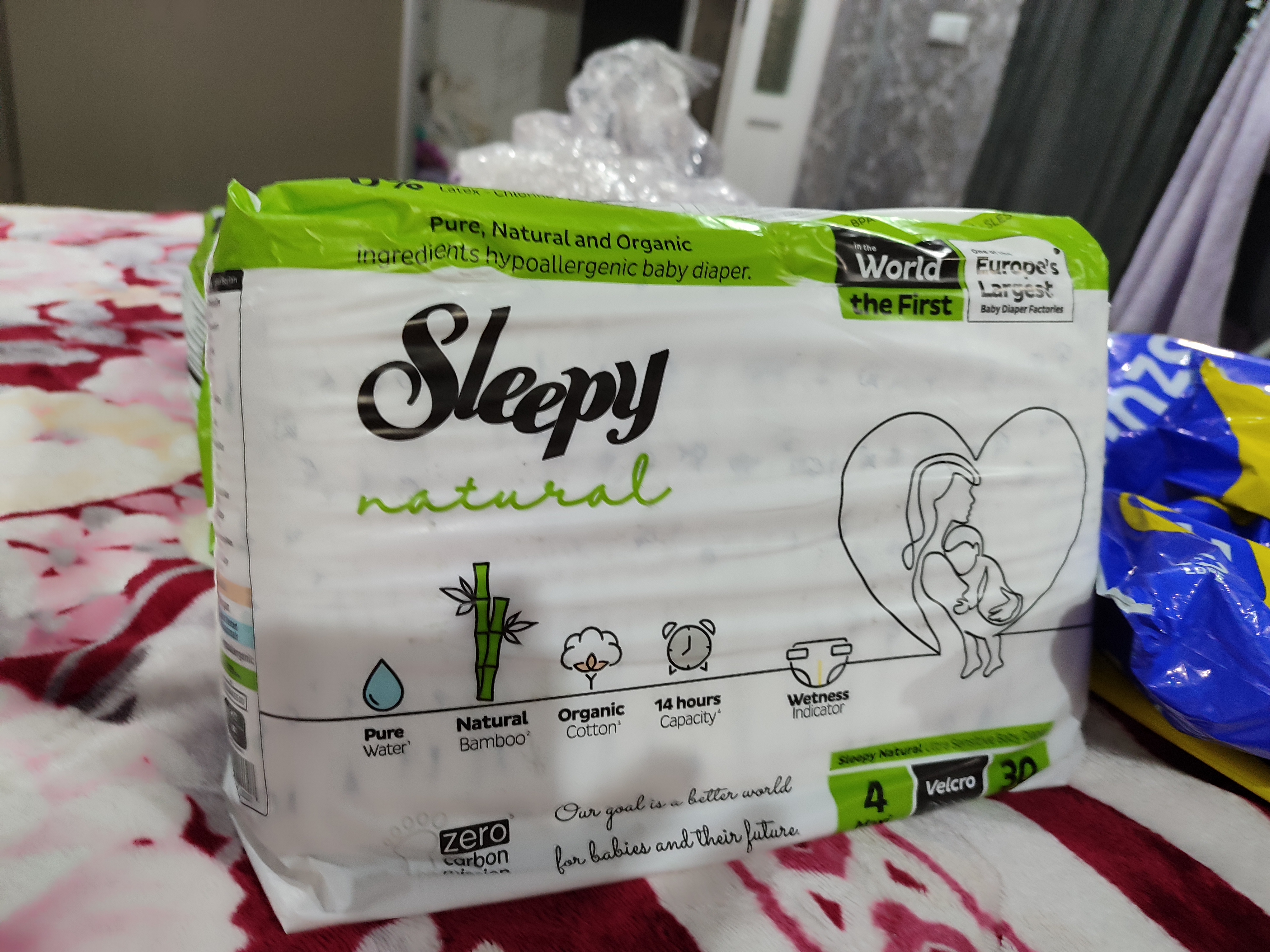 Sleepy Natural Детские подгузники Maxi №4, 7-14 кг, 30 штук