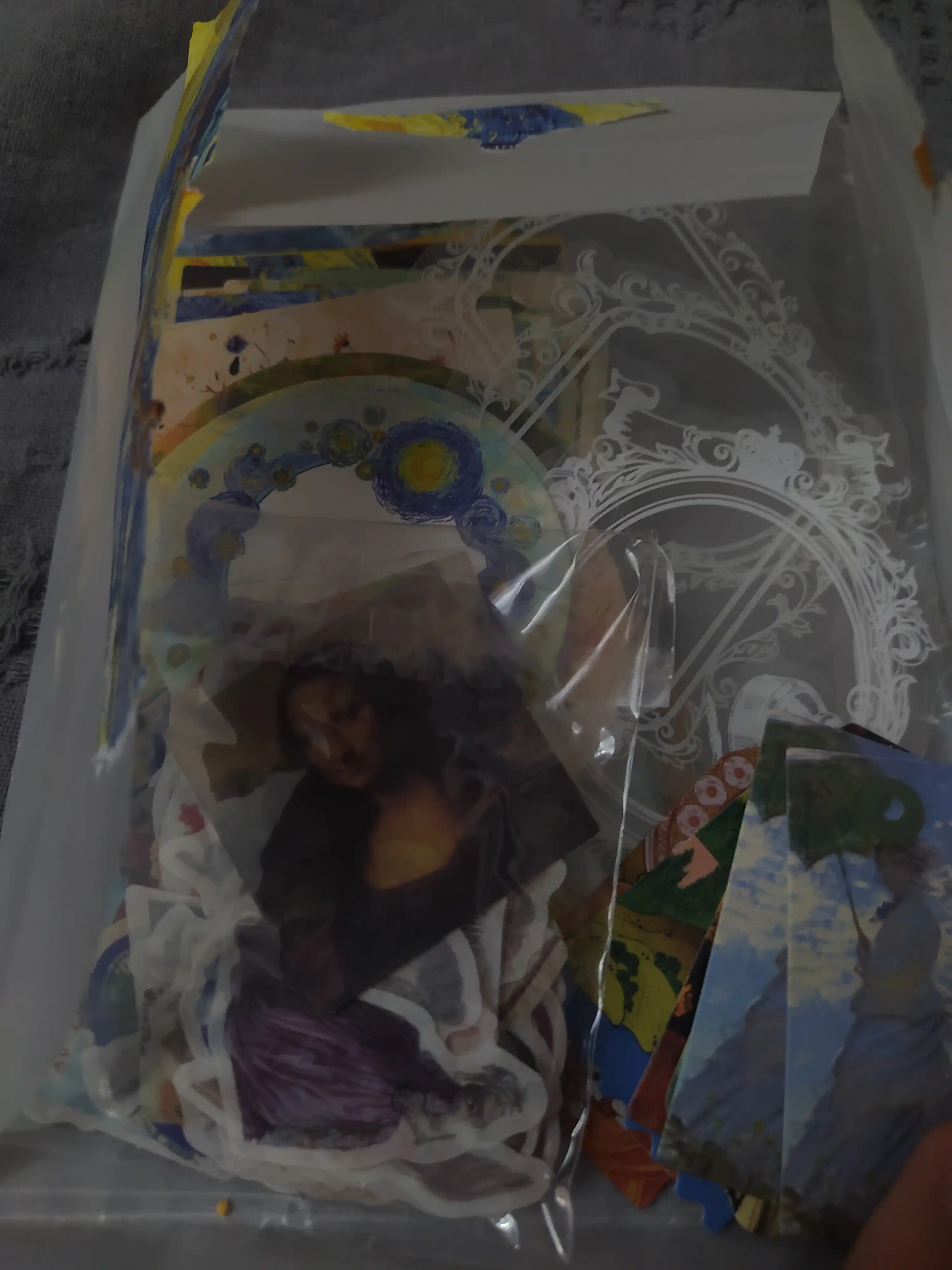 Skrapbuk uchun qog'oz, nakleyka, xatcho'p, marka, sketchbuk