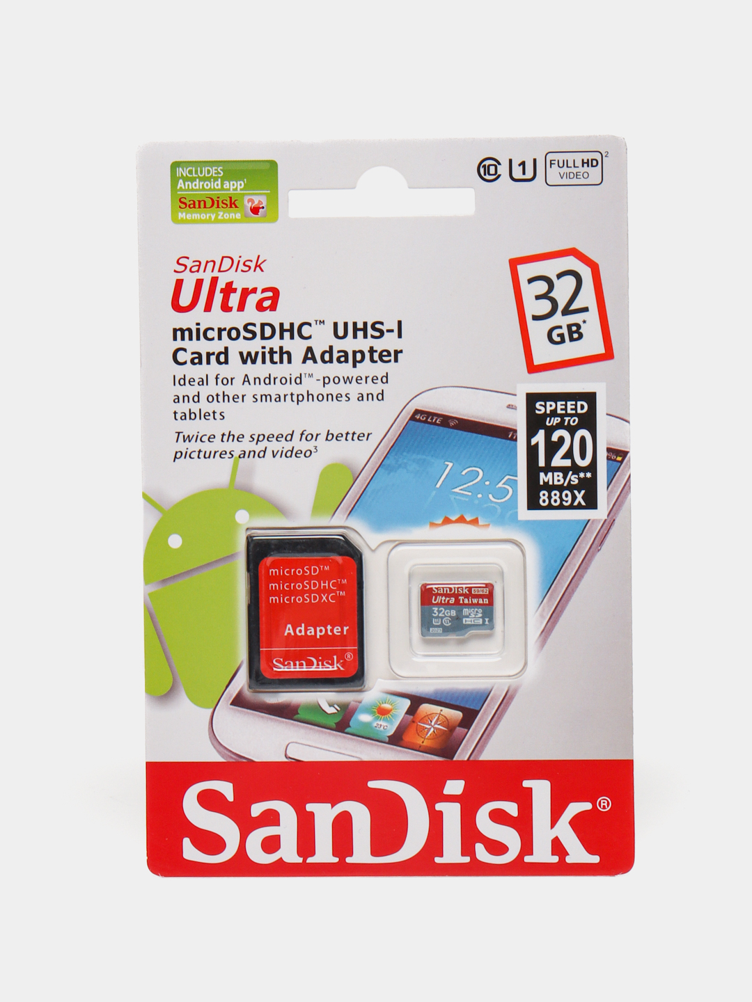 Флешка Sandisk Ultra Micro SD Global микро для телефона и видеорегистратора  купить по низким ценам в интернет-магазине Uzum (721914)