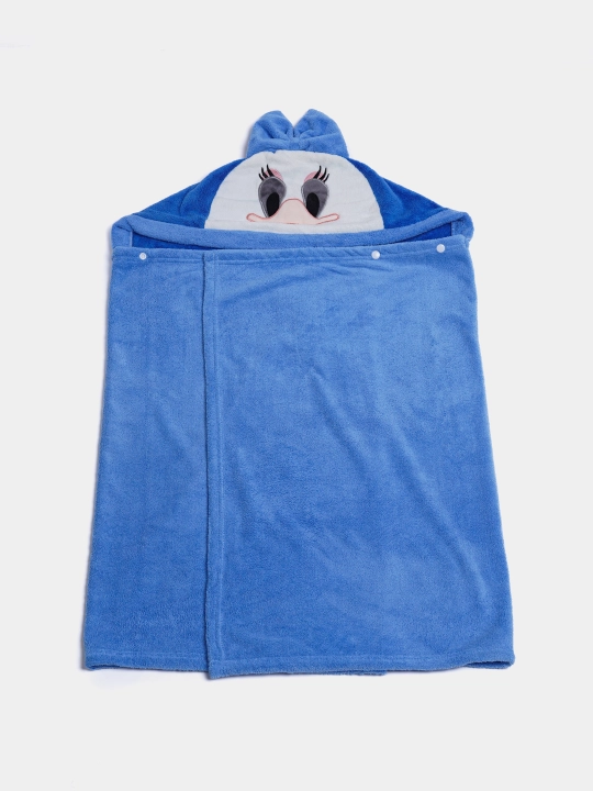 Bolalar uchun qalpoqli sochiq xalat, poncho - 