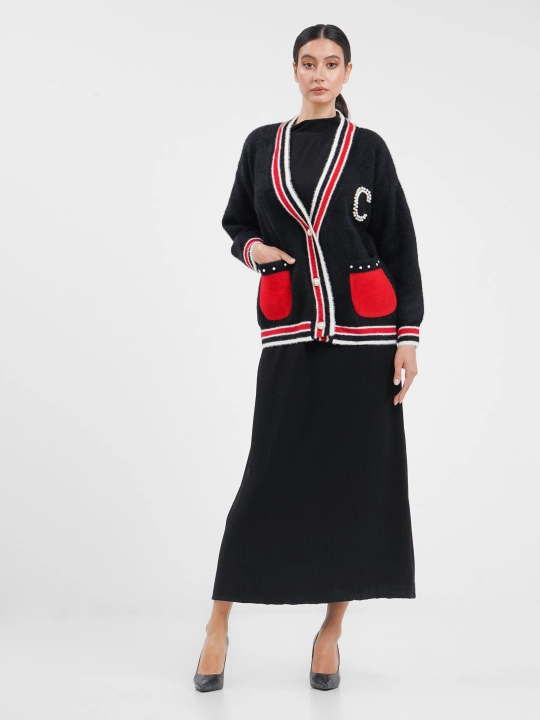 Женский вязаный кардиган, накидка oversize