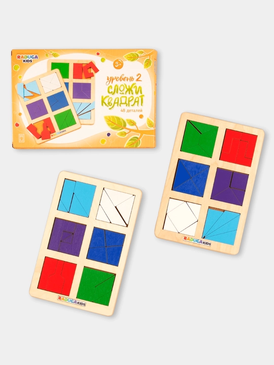 Развивающая игра "Квадраты Никитина", детский пазл, мозаика Монтессори