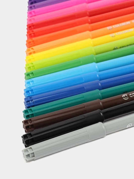 Deli ColoRun EC10010 flomasterlar, 18 ta rang