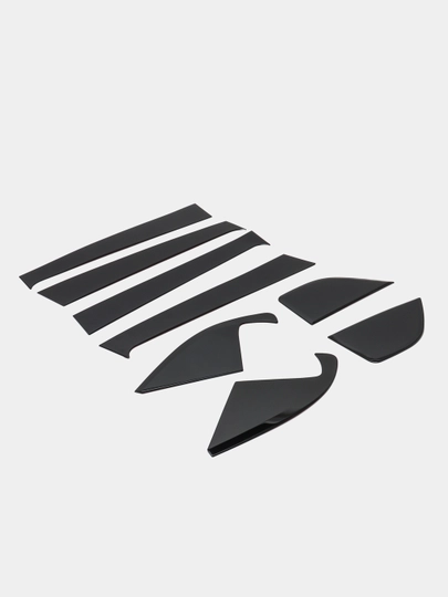 Накладки на стойки дверей, Spark, Cobalt, Nexia, Lacetti, Gentra, глянцевые — AMG-STKDVER-ЧЕРН-NEXIA3