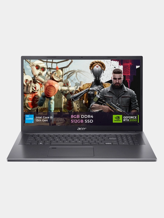 Ноутбуке Acer Aspire 5, Intel Core i5-1335U, GeForce RTX2050, 8 ГБ DDR4, 256 ГБ SSD, 17.3"