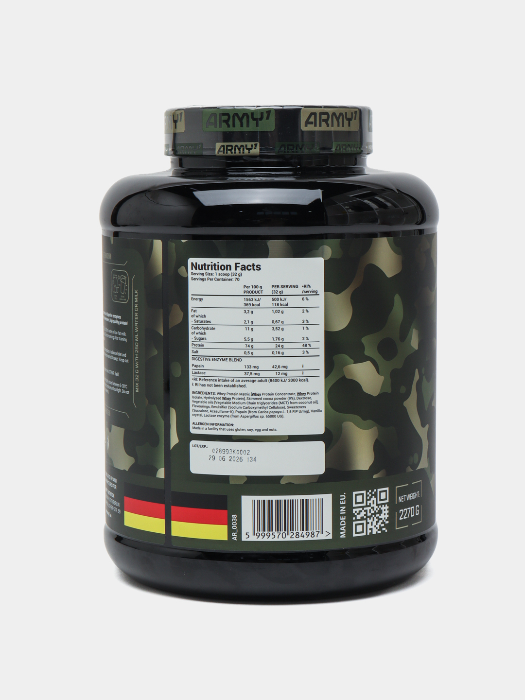 Протеин ARMY1 WHEY1 chocolate, 2270 г купить по низким ценам в интернет ...