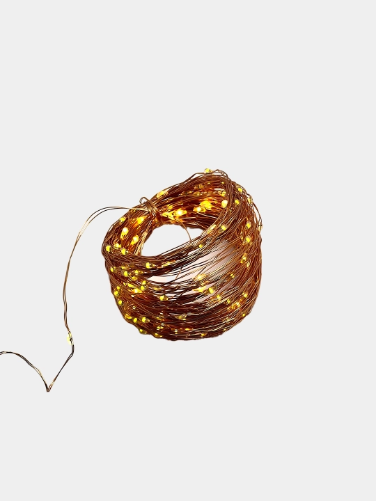 Яркая светодиодная нить "Роса", на батарейках, 5 м, 10 м и 20 м