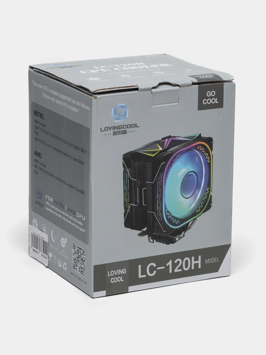 CPU sovutish 120mm LED RGB issiqlik qabul qiluvchi kompyuter fan protsessor sovutgich
