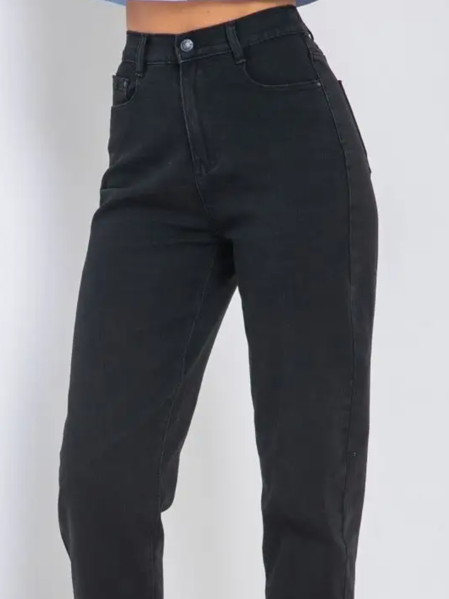 Джинсы мом на резинке утепленные с начесом, женские купить по низким ...