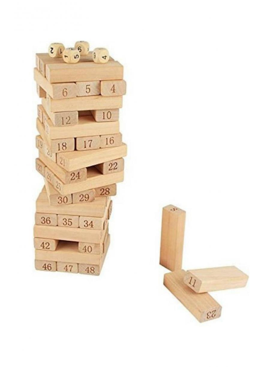 Игра Jenga Game цифры, 54 деталей, из дерева купить по низким ценам в  интернет-магазине Uzum (787702)