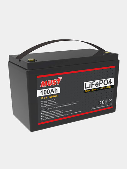 Аккумулятор MUST, LiFePO4, 12.8V, 100AH c функцией Bluetooh