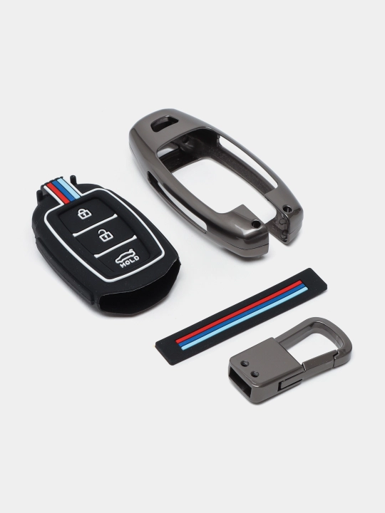 Avtomobil kaliti uchun himoya g'ilof Hyundai Accent Palisade + Tucson + Creta choco rangli - 
