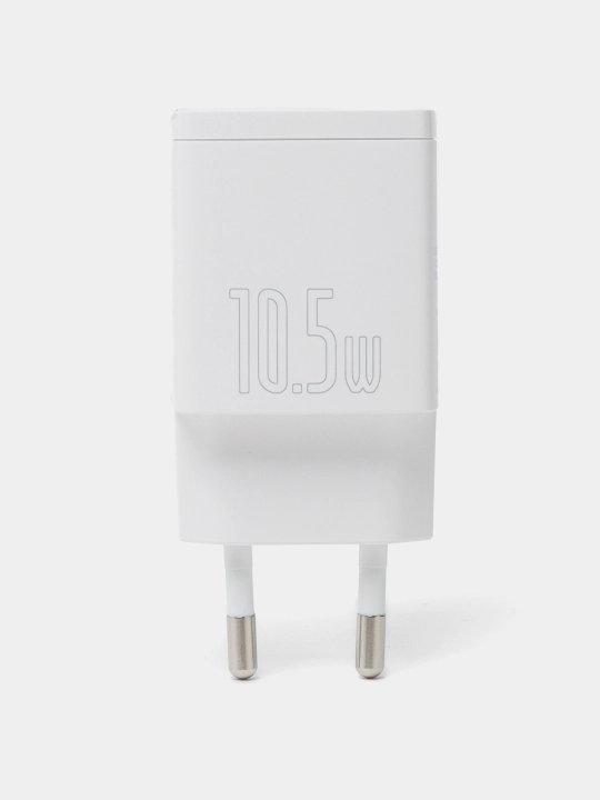 Baseus Compact Charger 2u 10.5 W EU tarmoq zaryadlovchi qurilmasi oq (CCXJ010202) - 