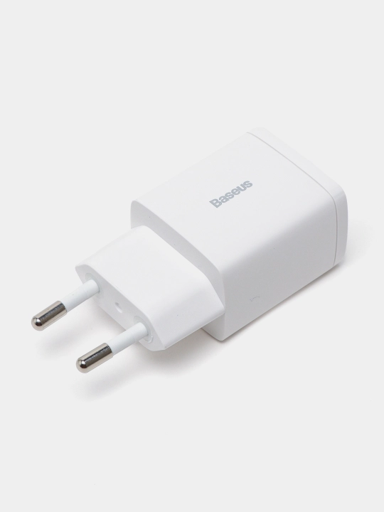 Baseus Compact Charger 2u 10.5 W EU tarmoq zaryadlovchi qurilmasi oq (CCXJ010202)