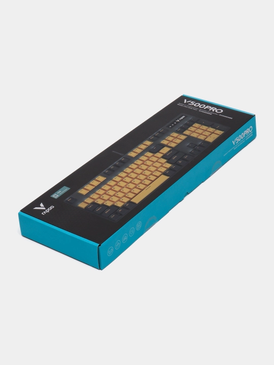 Rapoo V500 pro blue switch o'yin klaviaturasi, mexanik klaviatura, o'yin klaviaturasi