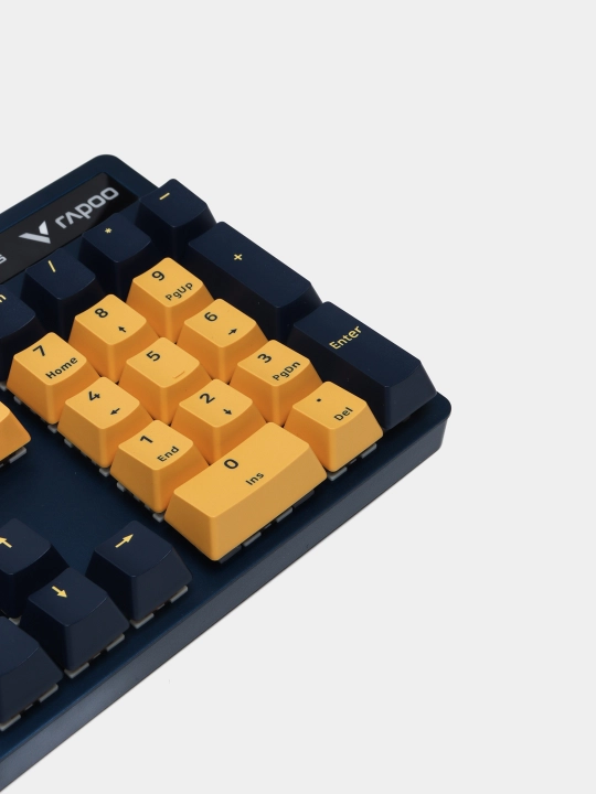 Rapoo V500 pro blue switch o'yin klaviaturasi, mexanik klaviatura, o'yin klaviaturasi