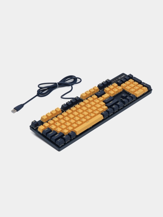 Rapoo V500 pro blue switch o'yin klaviaturasi, mexanik klaviatura, o'yin klaviaturasi - 