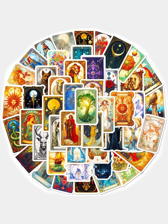 Nakleykalar, stikerlar "Tarot kartalari retro uslubida." telefon kompyuterlar uchun - 