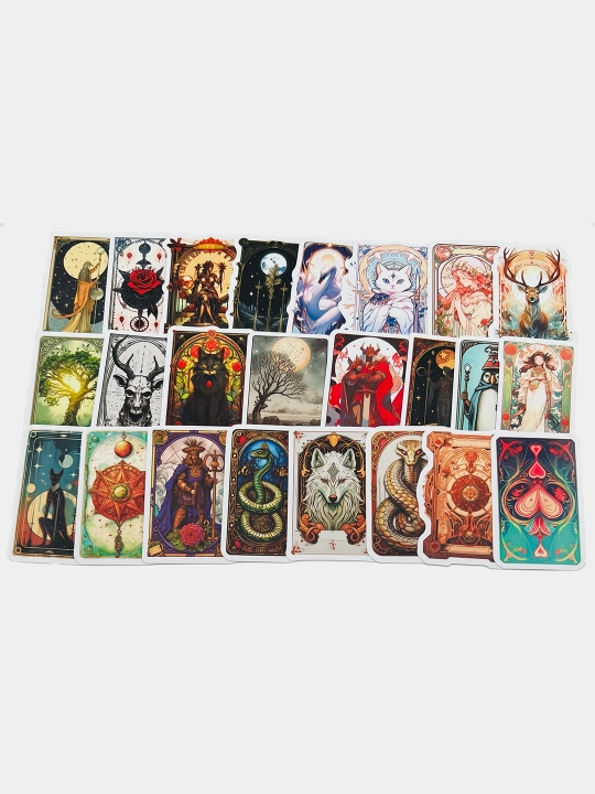 Nakleykalar, stikerlar "Tarot kartalari retro uslubida." telefon kompyuterlar uchun
