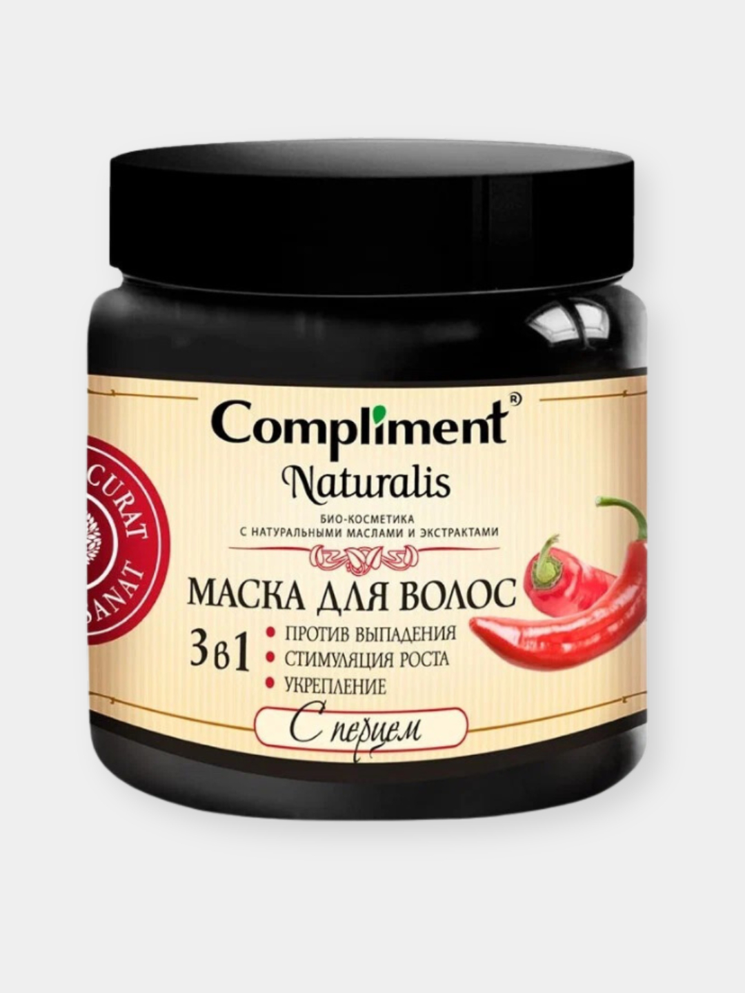 Маска для волос Compliment Naturalis с перцем, против выпадения, 3 в 1 ...