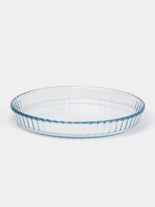 Круглая стеклянная форма для выпечки пирога PYREX с фигурным краем, 25 см