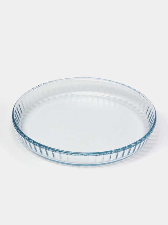 Круглая стеклянная форма для выпечки пирога PYREX с фигурным краем, 25 см