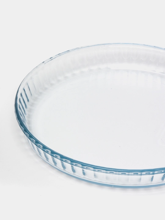 Круглая стеклянная форма для выпечки пирога PYREX с фигурным краем, 25 см